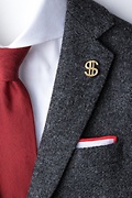 Dollar Sign Gold Lapel Pin Photo (1)