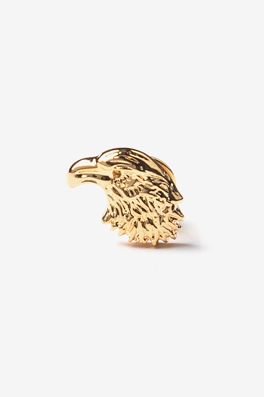 Eagle Head Gold Lapel Pin Photo (0)