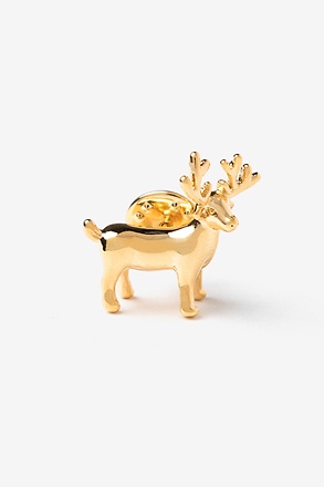 Elk Gold Lapel Pin