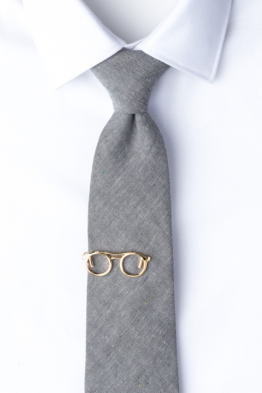 Eyeglasses Gold Tie Bar Photo (1)