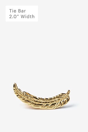 _Fancy Feather Gold Tie Bar_