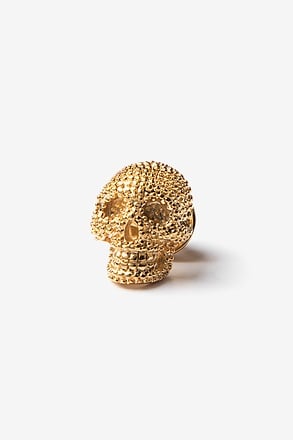 _Fancy Skull Gold Lapel Pin_