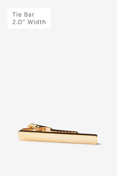 Gold Metal Flat Brushed Tie Bar | Ties.com