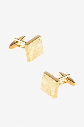 Framed Perspective Gold Cufflinks