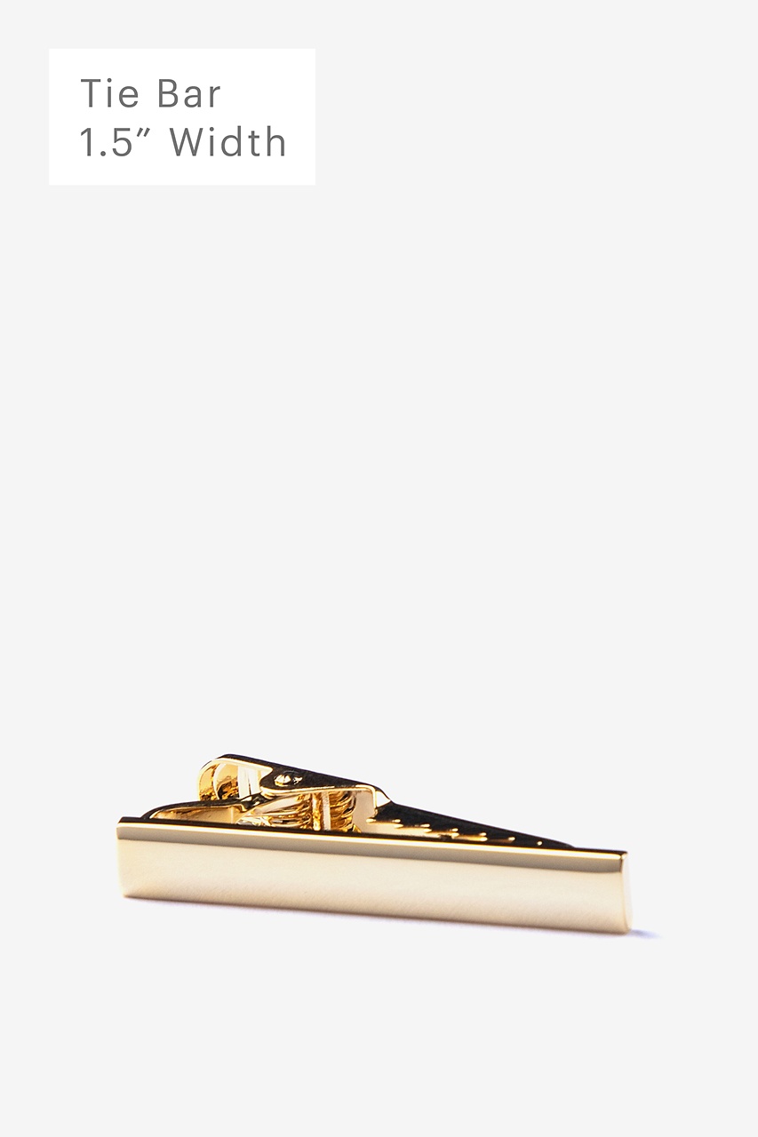Frosted Curve Gold Tie Bar Photo (0)