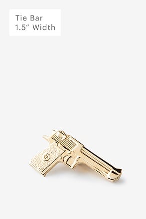 Handgun Gold Tie Bar