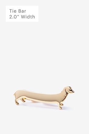 Long Weiner Dog Gold Tie Bar