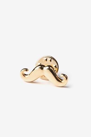 _Mustache Gold Lapel Pin_
