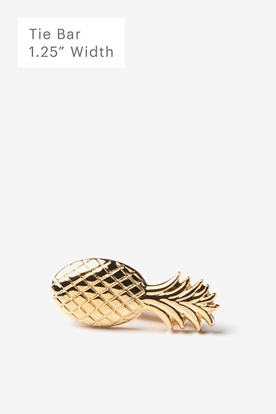 Gold Metal Pineapple Tie Bar