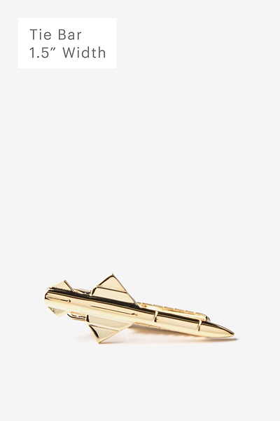 Gold Metal Rocket Tie Bar