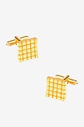 Square Grid Gold Cufflinks Photo (0)