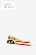 Stars & Bars Gold Tie Bar Photo (0)