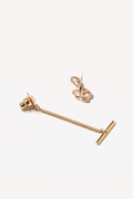 Treble Clef with Crystals Gold Tie Tack Photo (1)