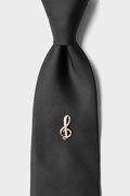 Treble Clef with Crystals Gold Tie Tack Photo (2)