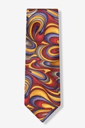 Fluid Paints Gold Extra Long Tie Photo (0)