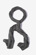 Mens Heathered Solid Gray Scarf Photo (3)