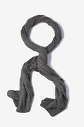 Mens Heathered Solid Gray Scarf Photo (0)