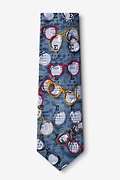 Optometrist Gray-blue Extra Long Tie Photo (1)