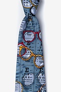 Optometrist Gray-blue Extra Long Tie Photo (0)