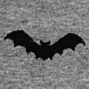 Gray Carded Cotton A little Batty - Bat Socks