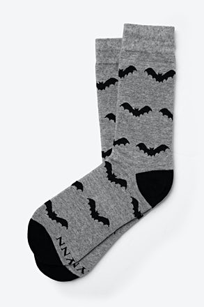 A little Batty Gray Small-Medium Sock