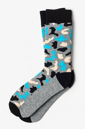 _Abstract camouflage Gray Sock_