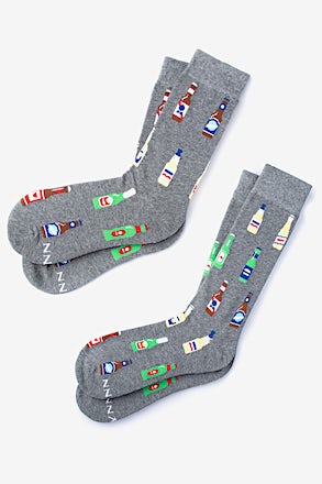 _Beer Me Gray His & Hers Socks_