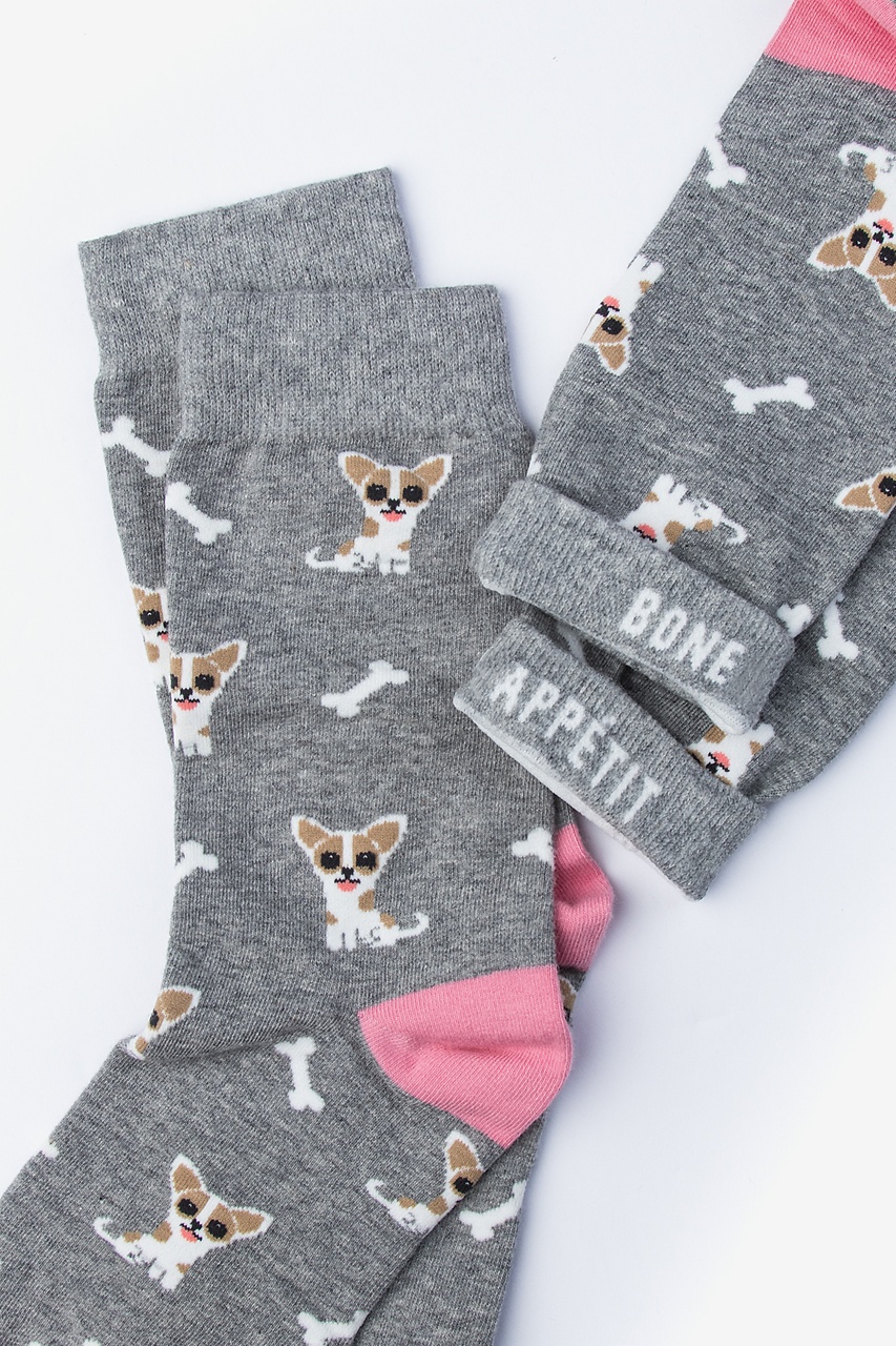 Chihuahua Dog Gray Women's Sock Photo (1)