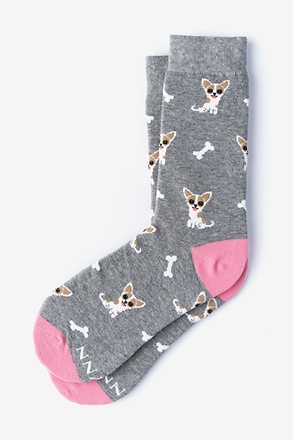 _Chihuahua Dog Gray Women's Sock_