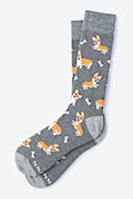 Corgi Gang Gray His & Hers Socks Photo (1)