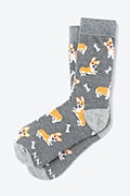 Corgi Gang Gray His & Hers Socks Photo (2)