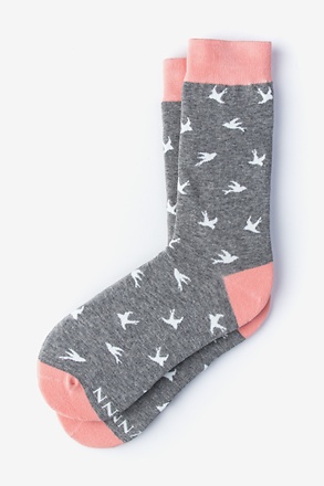 Flying Bird Gray Women's Sock