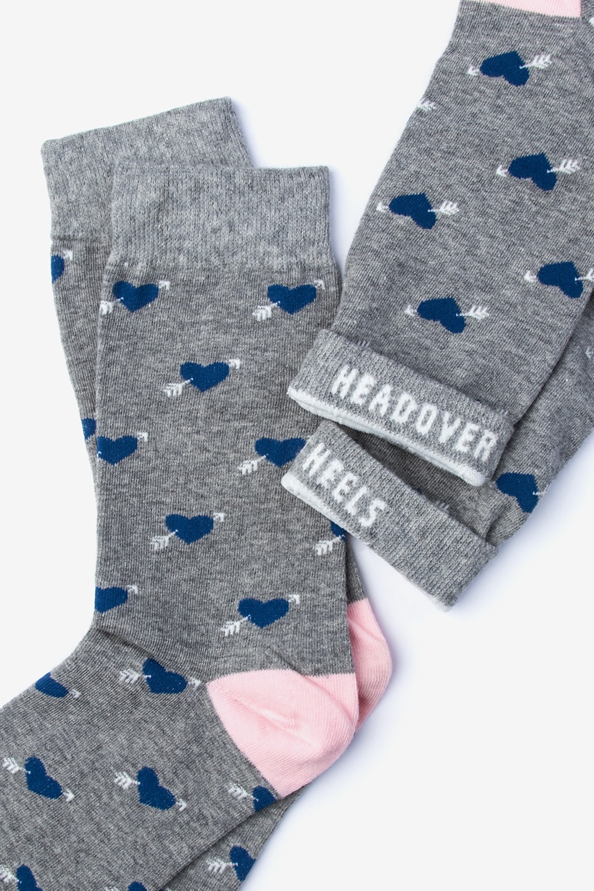 Arrow Heart Gray Women's Sock Photo (1)