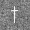 Gray Carded Cotton Holy Cross Small-Medium Sock