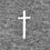 Gray Carded Cotton Holy Cross Small-Medium Sock