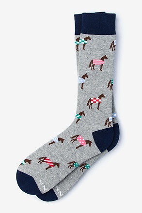 Derby Horse Gray Sock