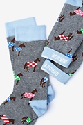 Derby Horse Gray Women's Sock Photo (1)