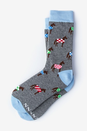 Derby Horse Gray Women's Sock