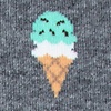 Ice Cream Cone Gray Sock