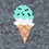 Ice Cream Cone Gray Sock