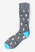 Ice Cream Cone Gray Sock Photo (0)