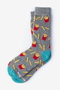 French Fries Gray Women's Sock Photo (0)