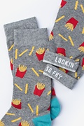 French Fries Gray Women's Sock Photo (1)