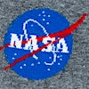 Gray Carded Cotton Nasa Meatball Logo