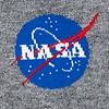 Gray Carded Cotton NASA Meatball Small-Medium Sock