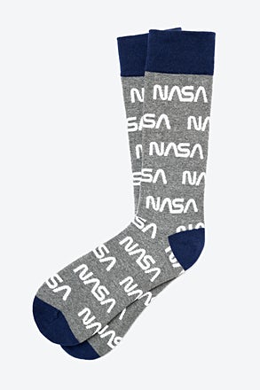 _NASA Worm Gray Medium-Large Sock_