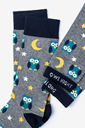 Owl Gray Sock Photo (1)