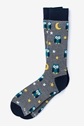 Owl Gray Sock Photo (0)