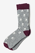 Skulls & Crossbones Gray Sock Photo (0)