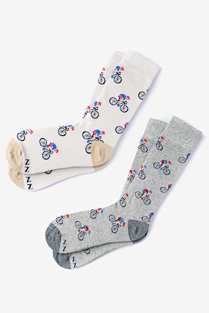 _Spin Cycle Gray His & Hers Socks_
